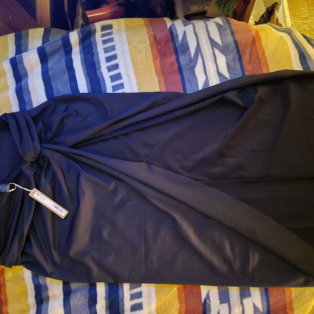 SKIMS Black Wrap Skirt